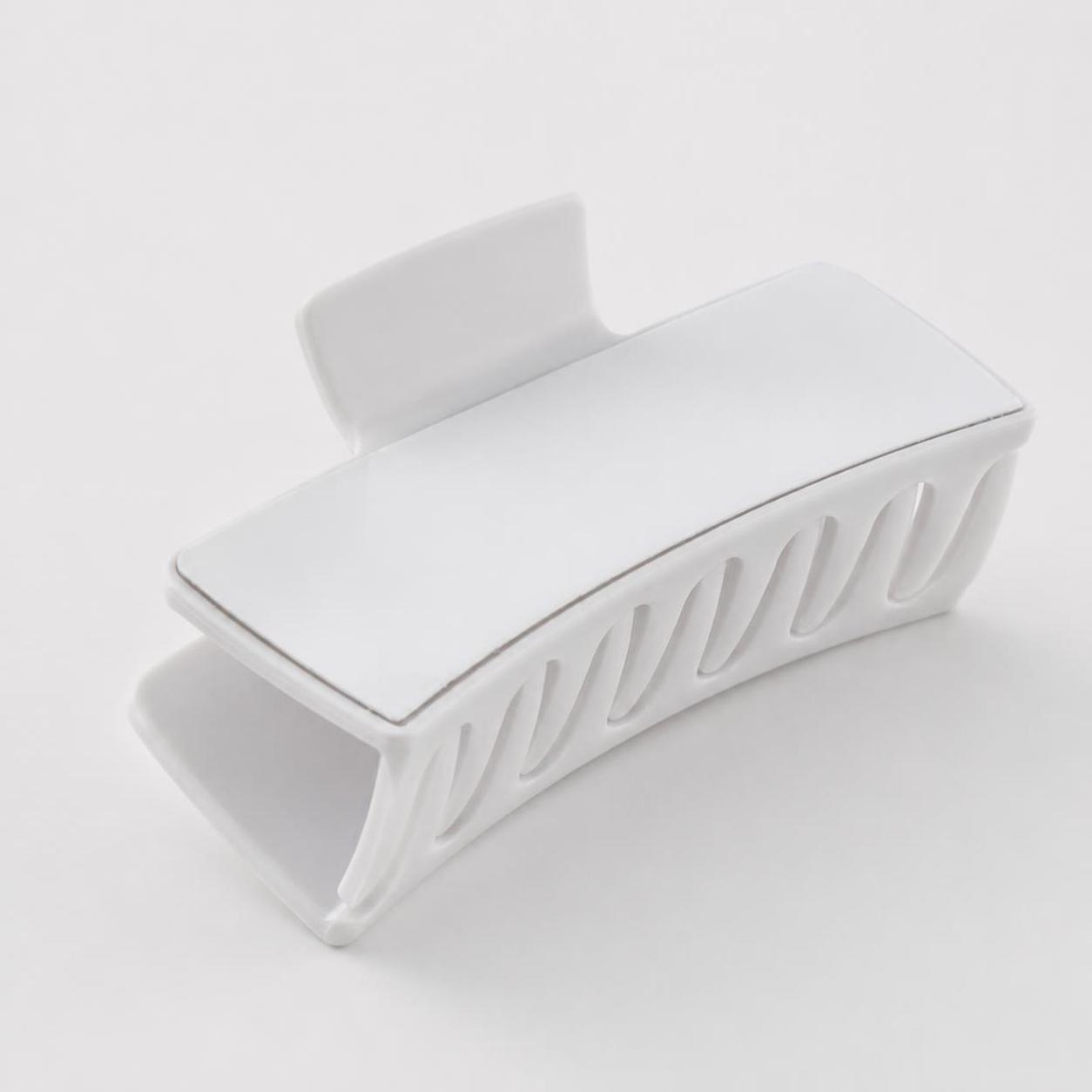 Заколка двостороння 10 × 3,3 см біла