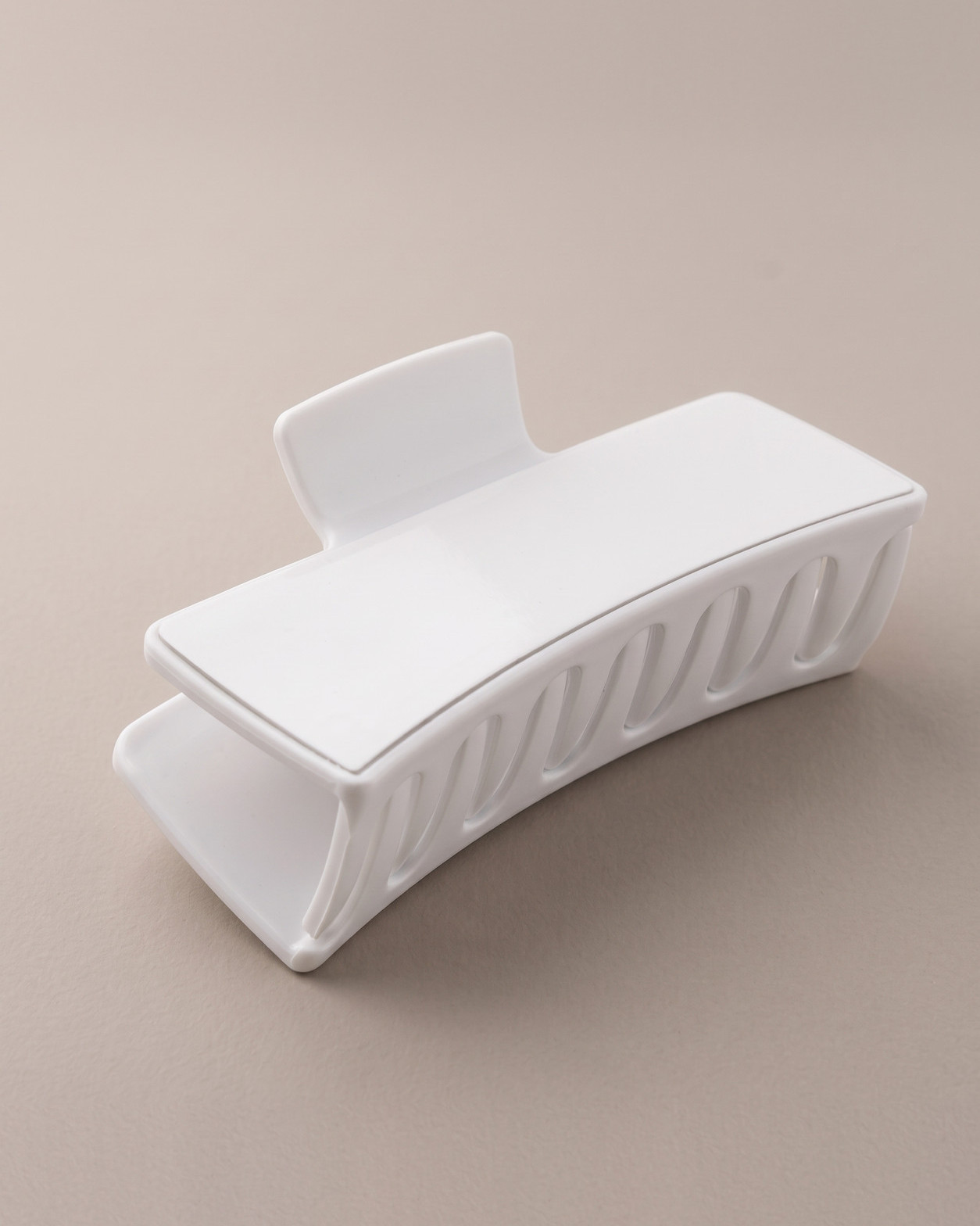 Заколка двостороння 10 × 3,3 см біла