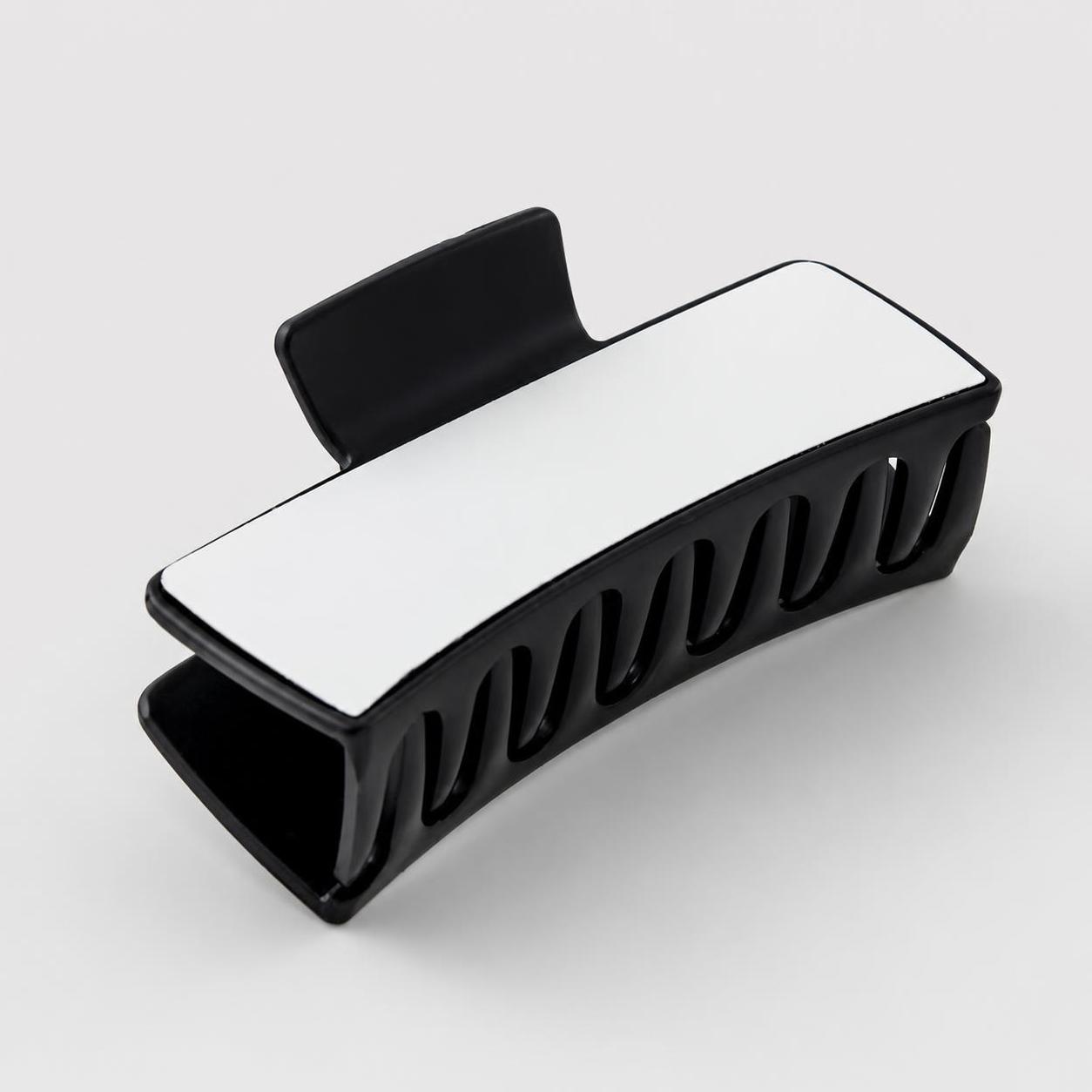 Заколка двостороння 10 × 3,3 см чорна